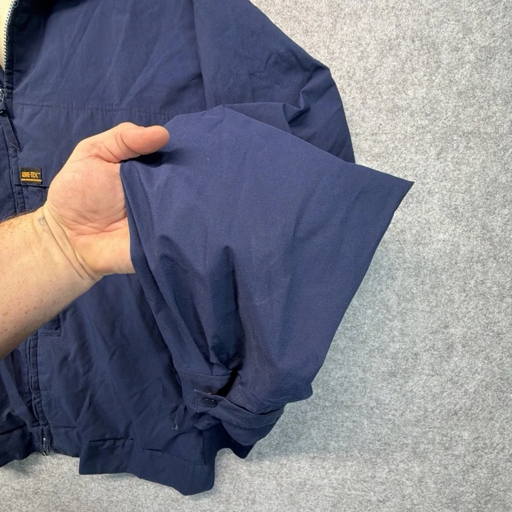 Vtg Zero Restriction GORE-TEX Golf Jacket XL Mens Navy Blue Waterproof Rain USA
